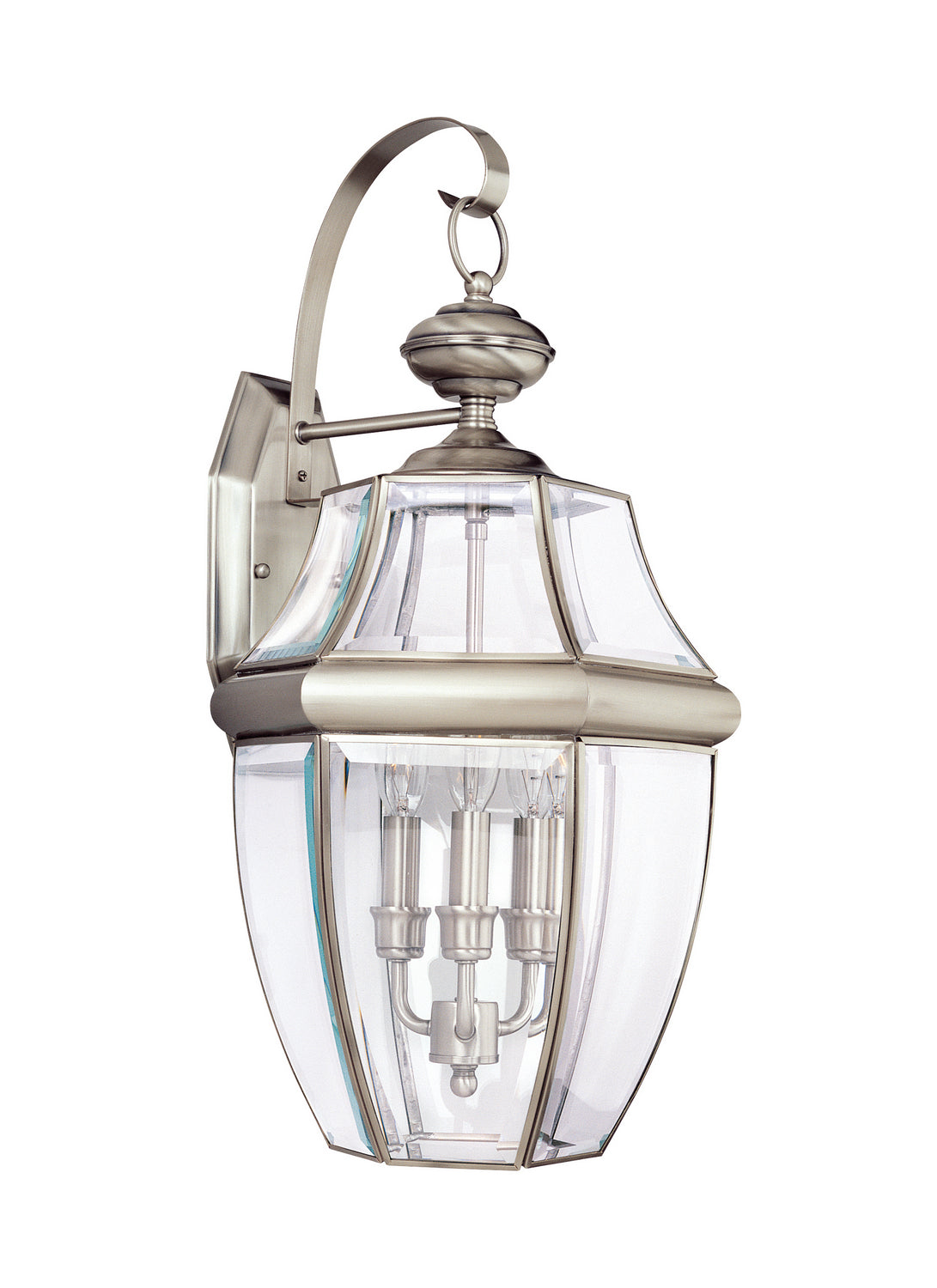 Generation Lighting - 8040EN-965 - Three Light Outdoor Wall Lantern - Lancaster - Antique Brushed Nickel