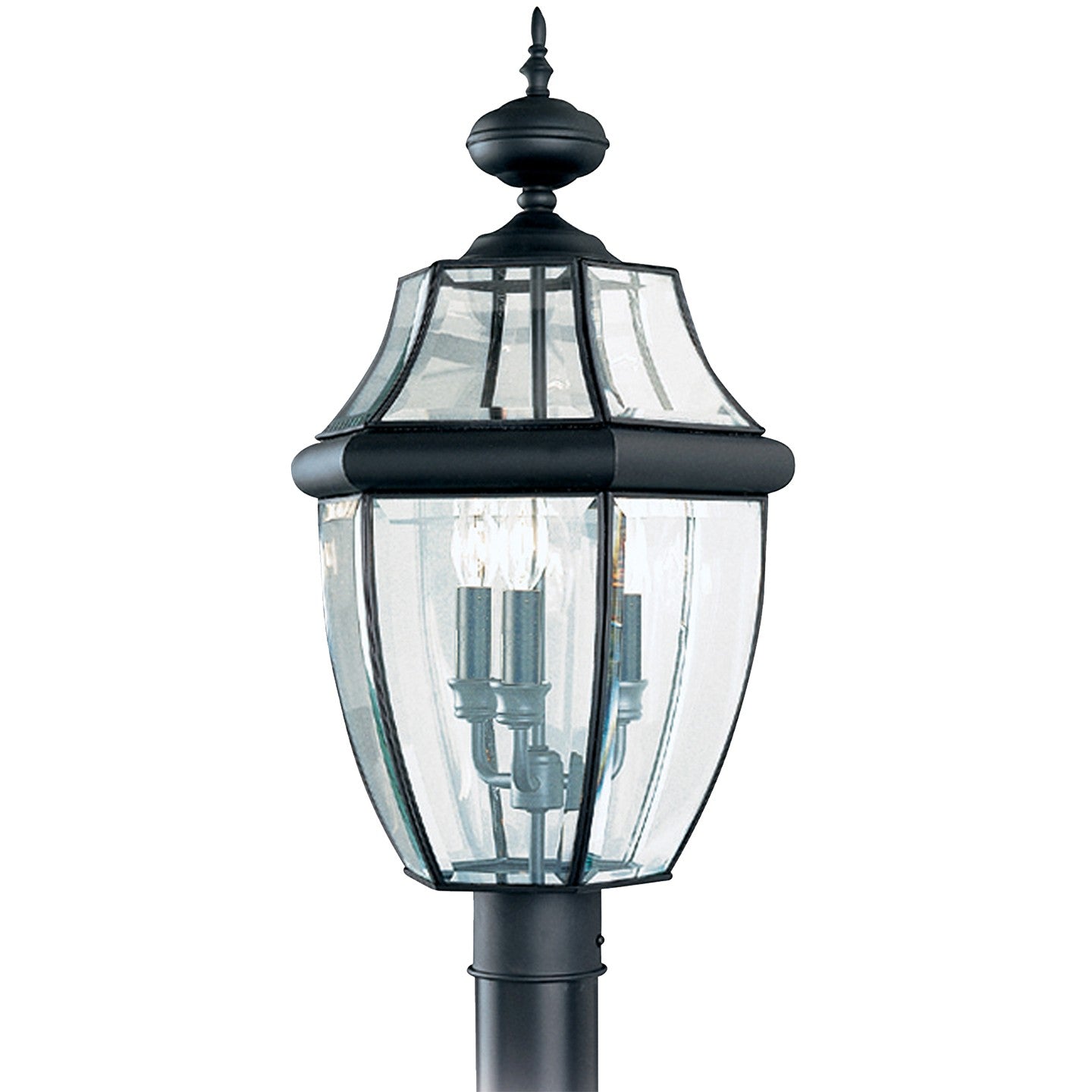 Generation Lighting - 8239EN-12 - Three Light Outdoor Post Lantern - Lancaster - Black