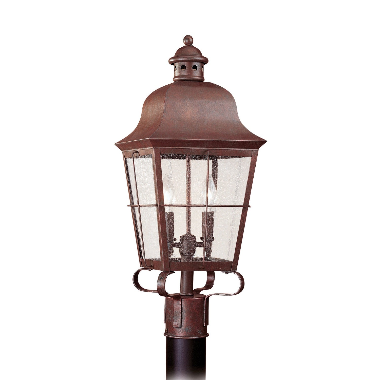 Generation Lighting - 8262EN-44 - Two Light Outdoor Post Lantern - Chatham - Weathered Copper