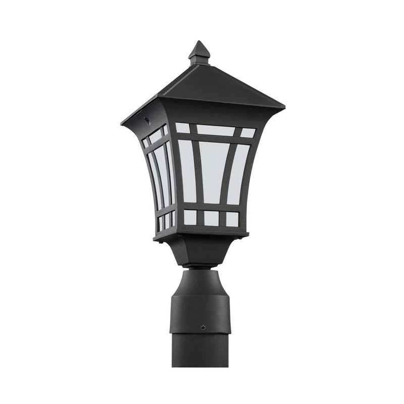 Generation Lighting - 89231-12 - One Light Outdoor Post Lantern - Herrington - Black
