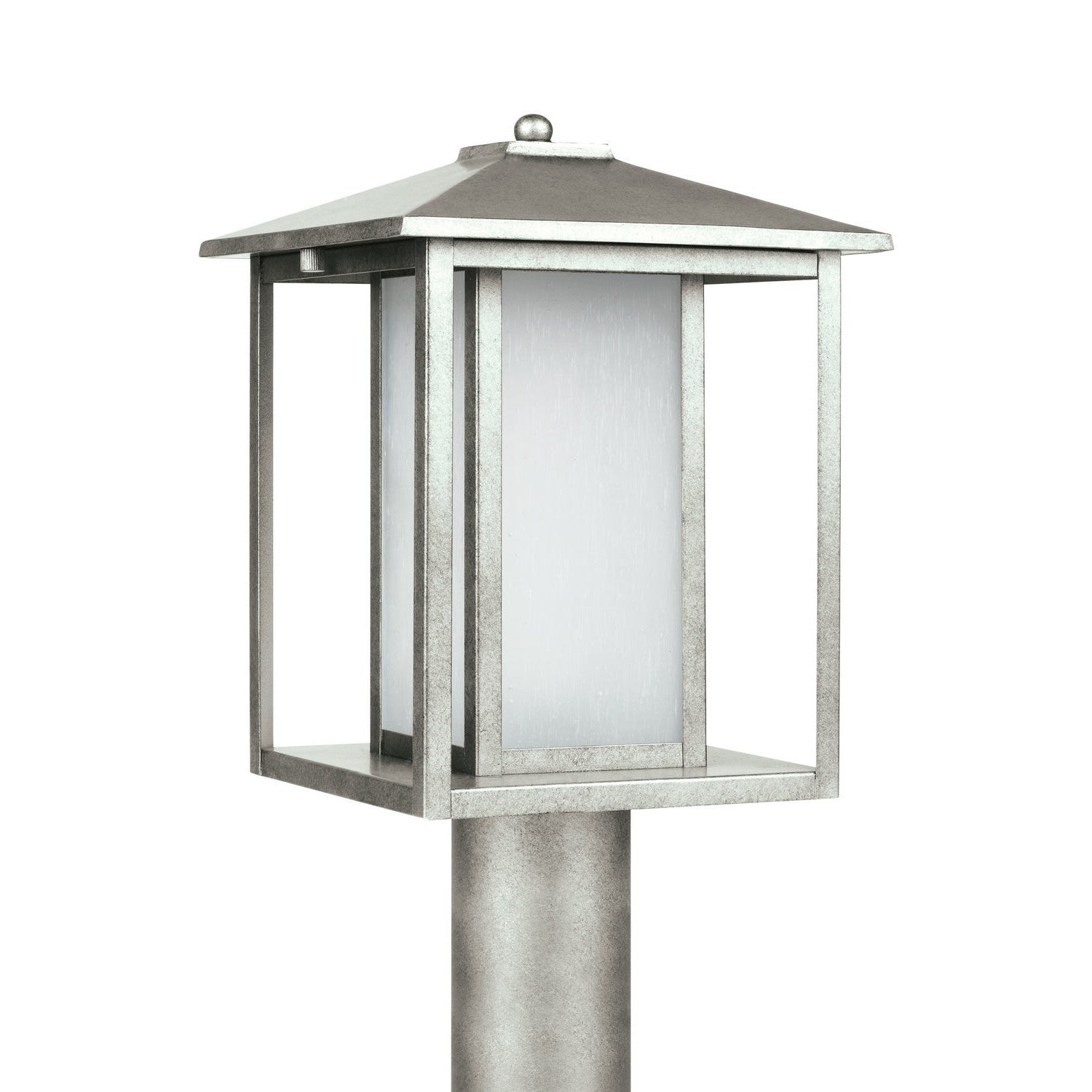Generation Lighting - 89129-57 - One Light Outdoor Post Lantern - Hunnington - Weathered Pewter