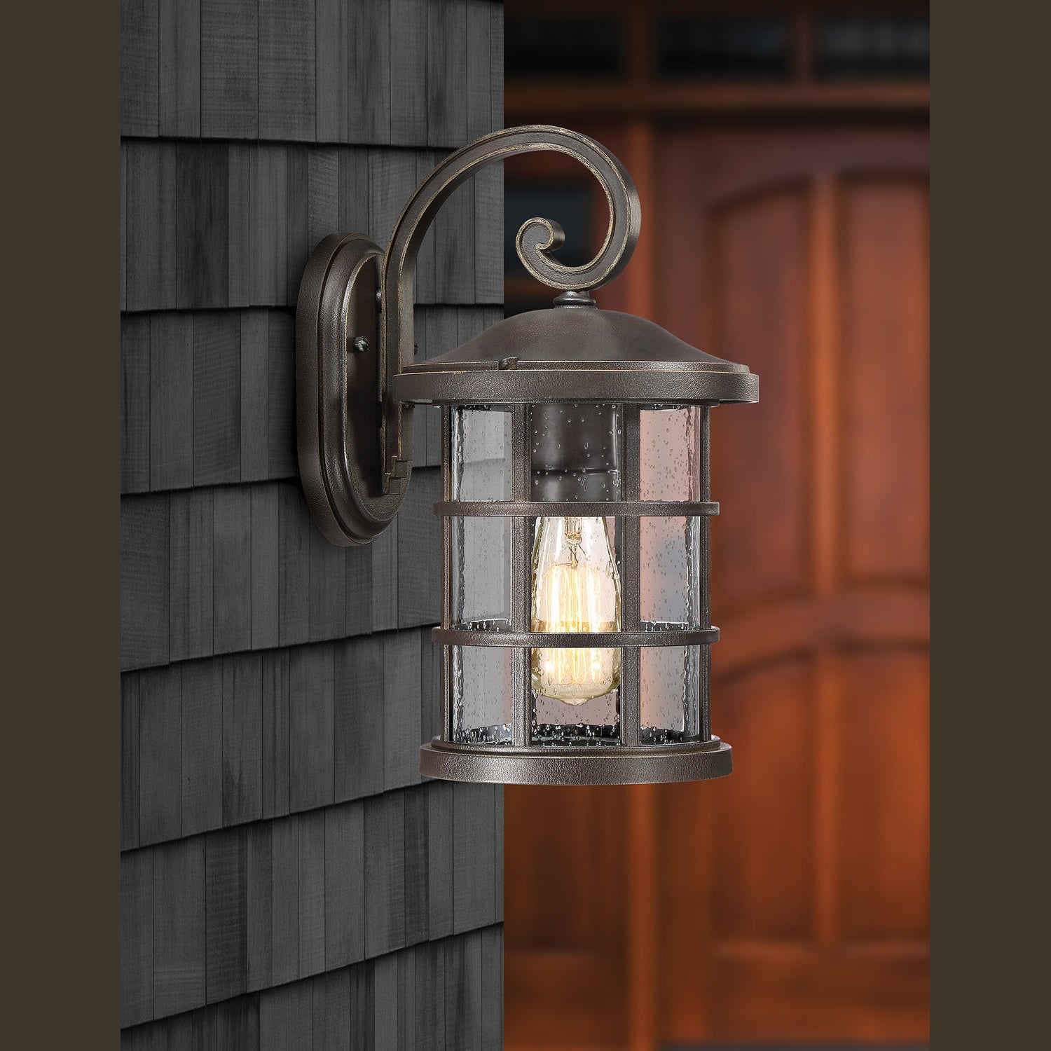 Quoizel - CSE8408PN - One Light Outdoor Wall Lantern - Crusade - Palladian Bronze