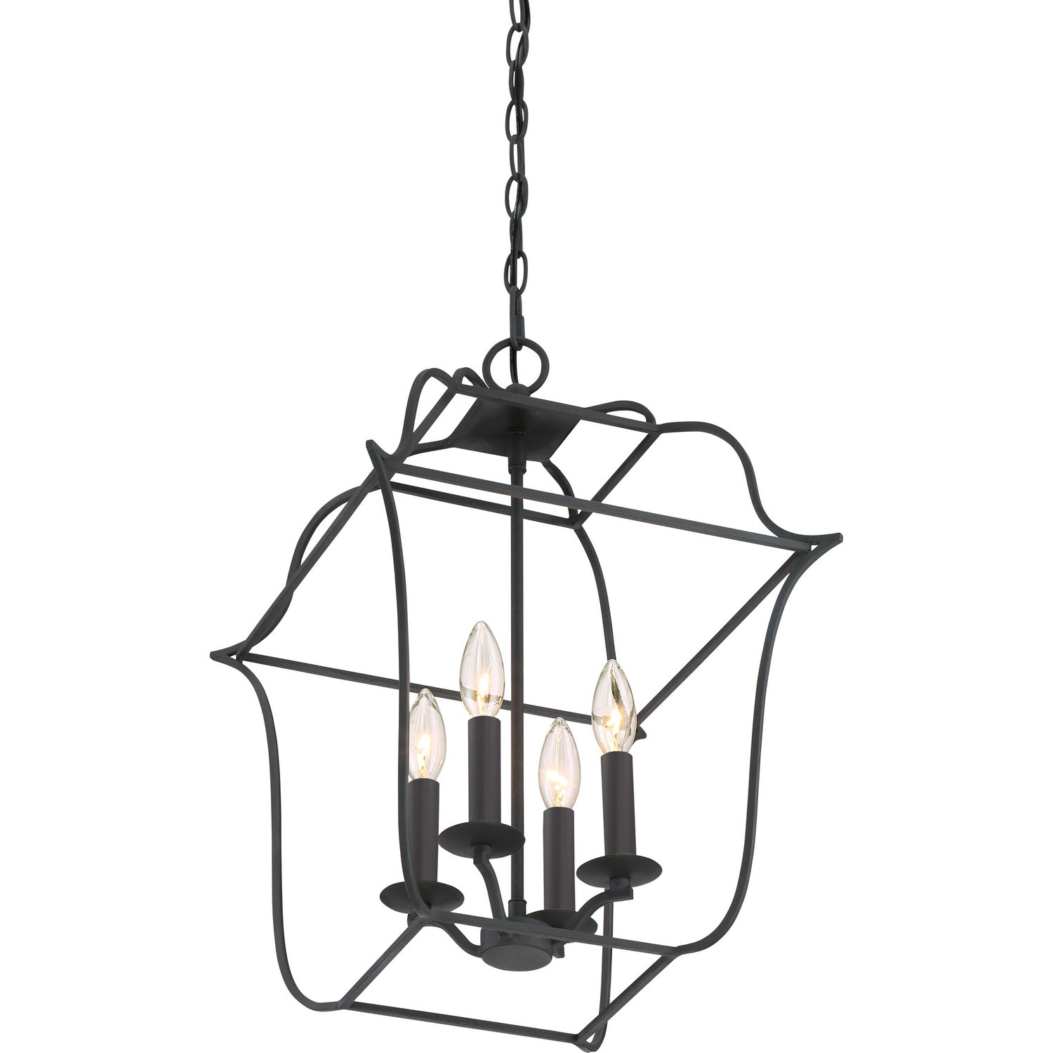 Quoizel - GLY5204BA - Four Light Foyer Pendant - Gallery - Royal Ebony
