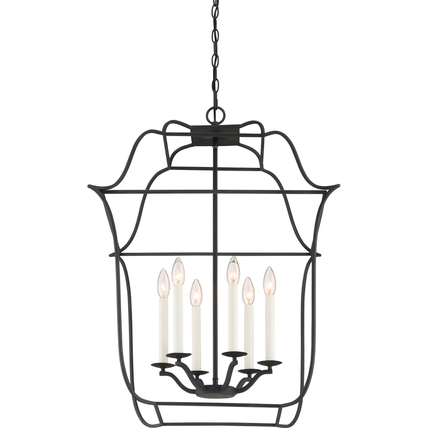 Quoizel - GLY5206BA - Six Light Foyer Pendant - Gallery - Royal Ebony