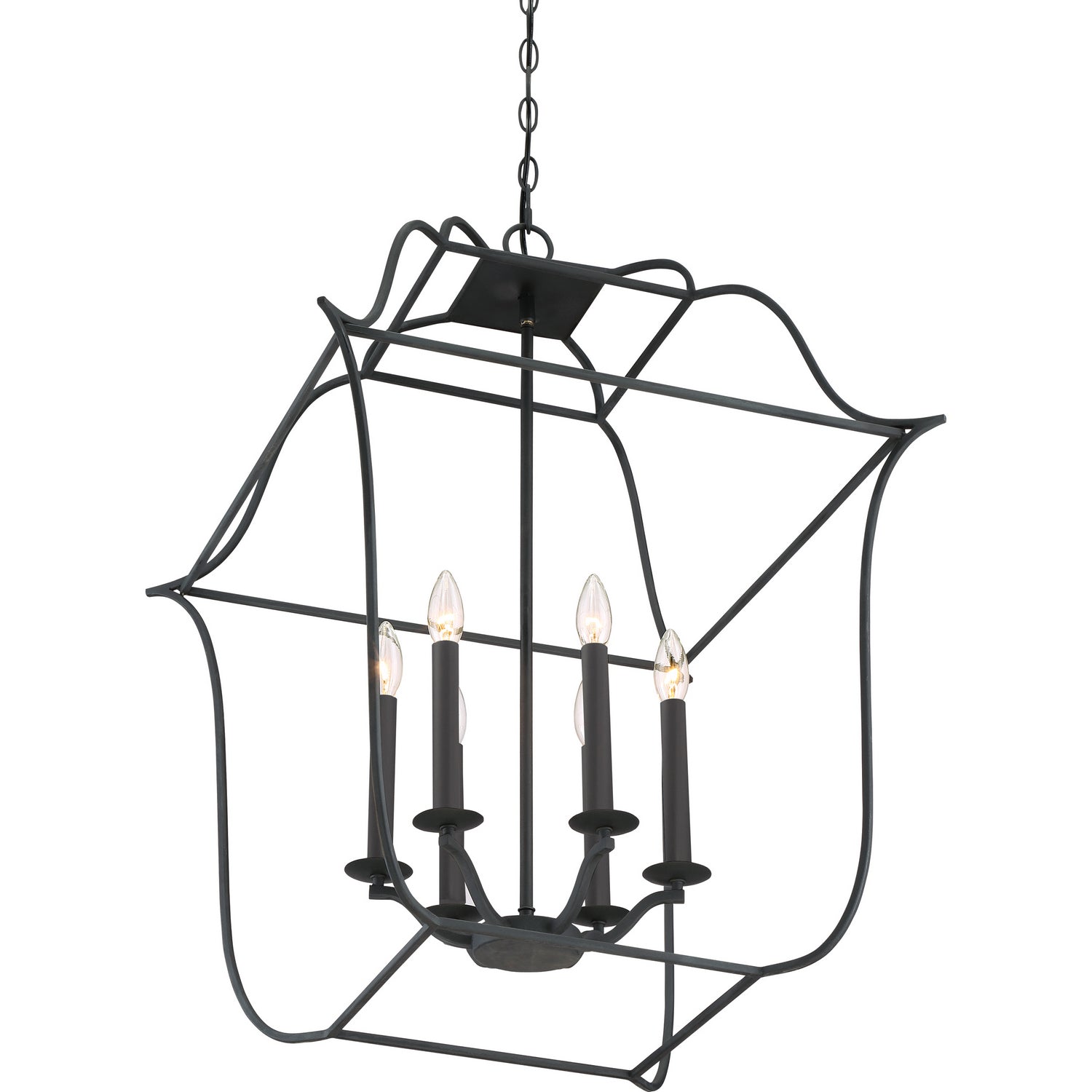 Quoizel - GLY5206BA - Six Light Foyer Pendant - Gallery - Royal Ebony