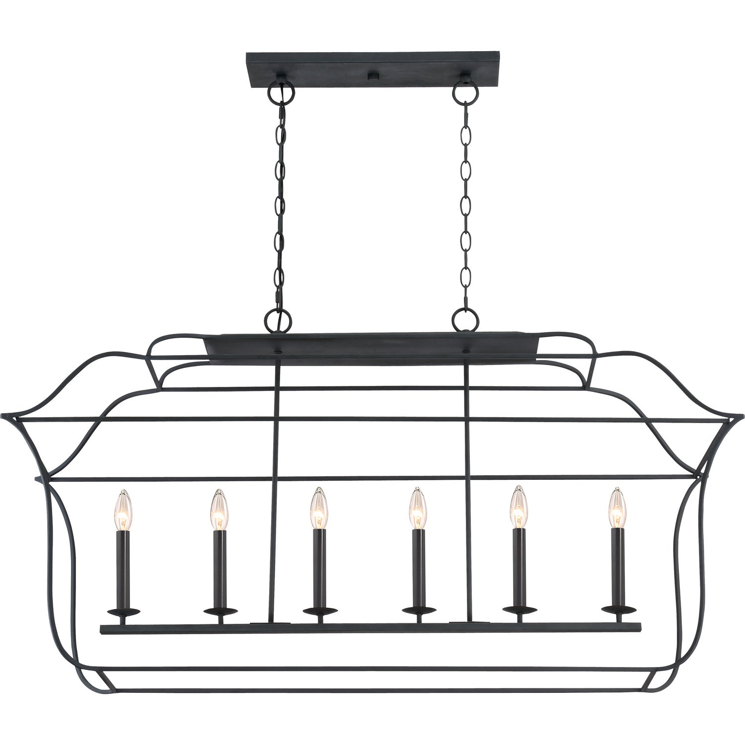 Quoizel - GLY648BA - Six Light Island Chandelier - Gallery - Royal Ebony