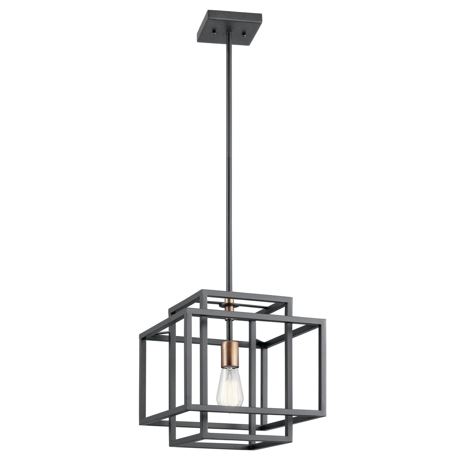 Kichler - 43982BK - One Light Pendant - Taubert - Black