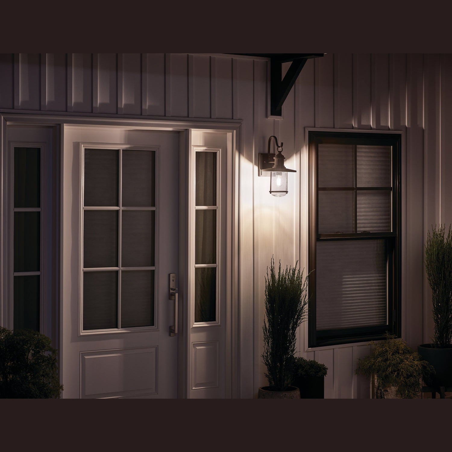 Kichler - 49194WZC - One Light Outdoor Wall Mount - Riverwood - Weathered Zinc