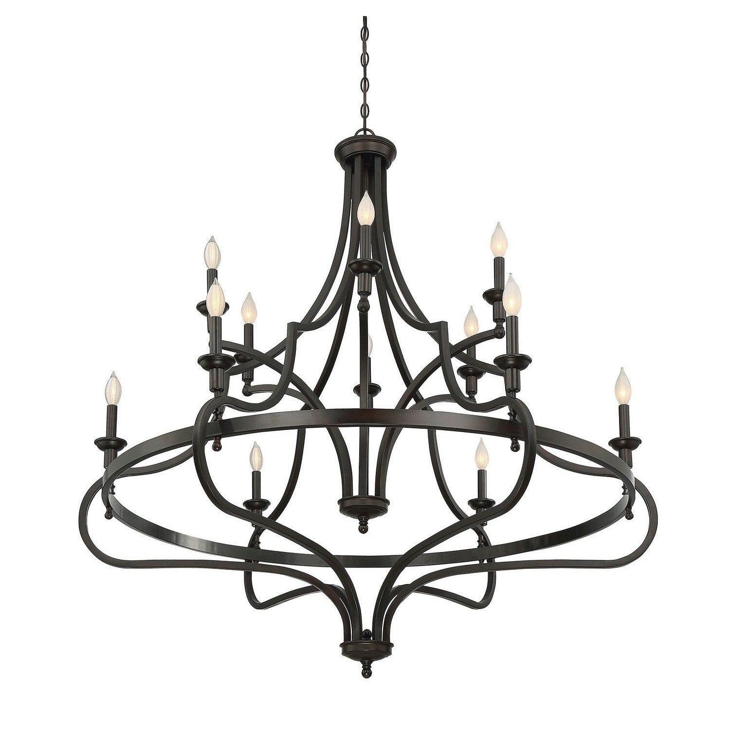 Savoy House - 1-9084-12-13 - 12 Light Chandelier - Shields - English Bronze