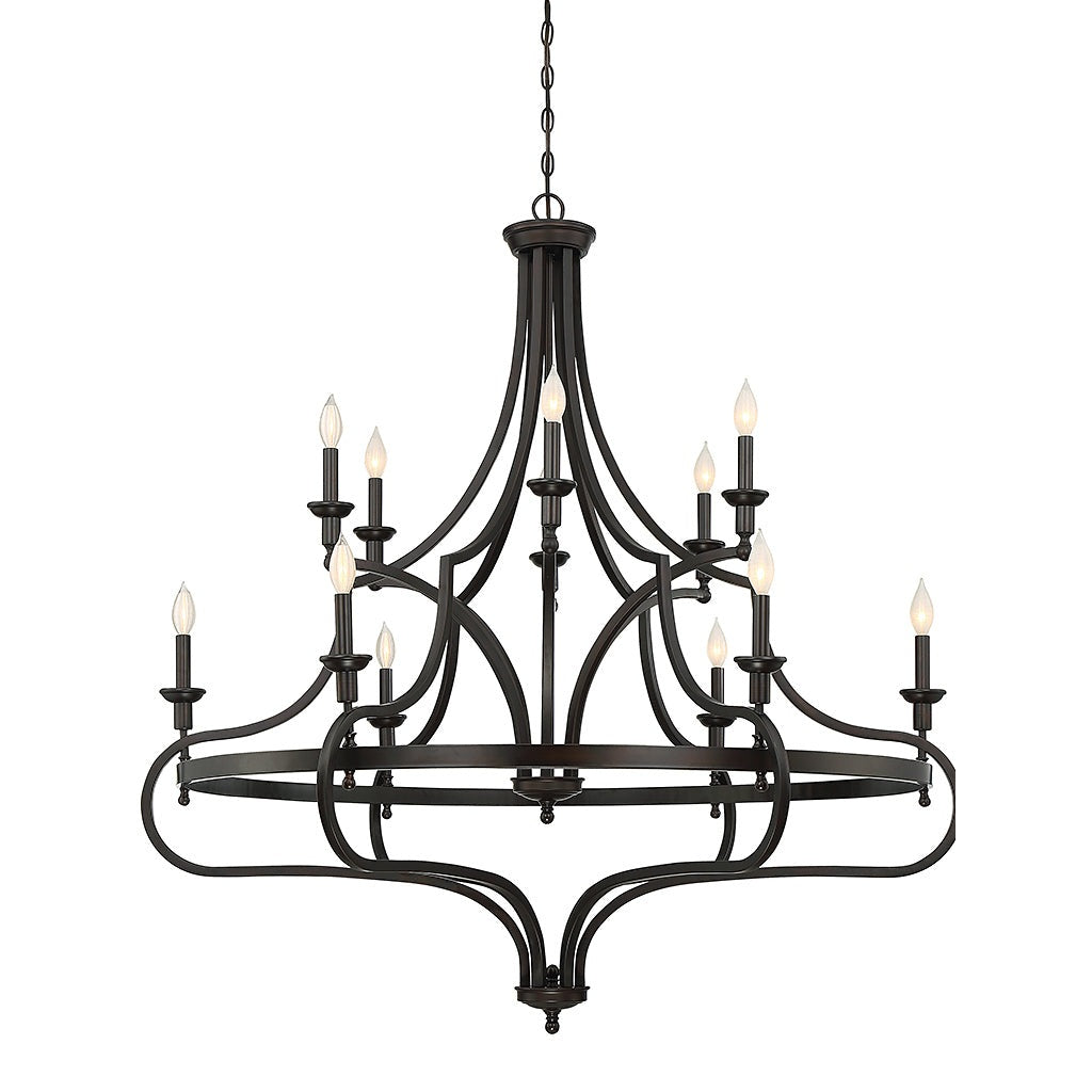Savoy House - 1-9084-12-13 - 12 Light Chandelier - Shields - English Bronze
