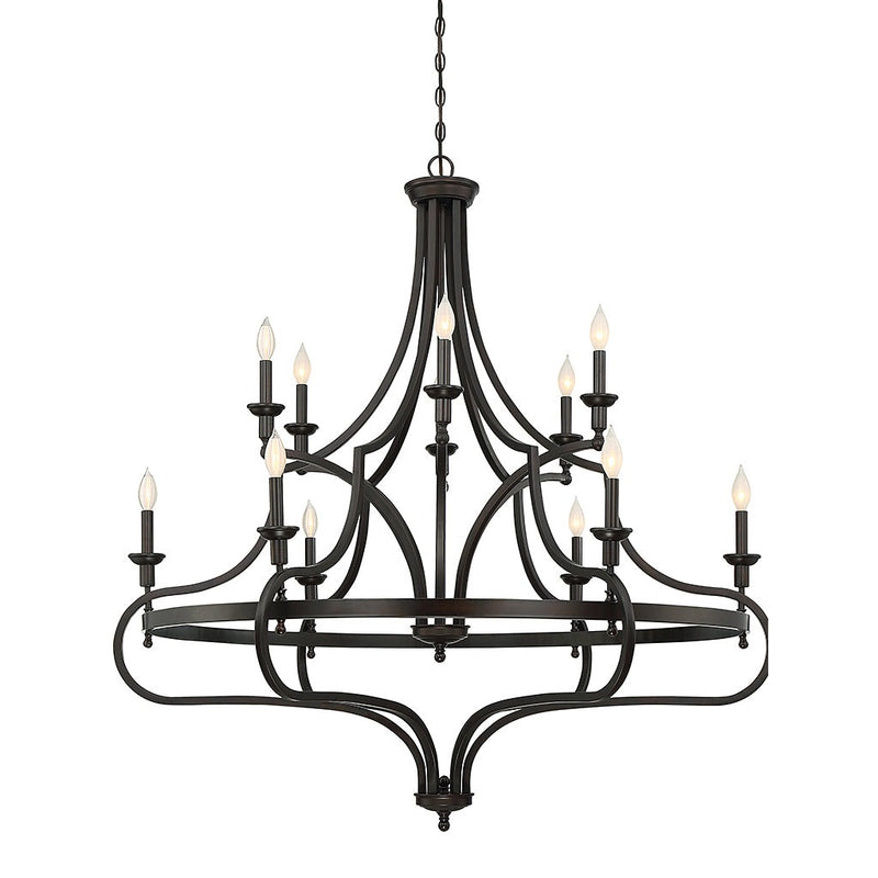 Savoy House - 1-9084-12-13 - 12 Light Chandelier - Shields - English Bronze