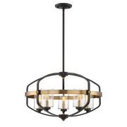 Savoy House - 7-8041-5-79 - Five Light Pendant - Kirkland - English Bronze and Warm Brass