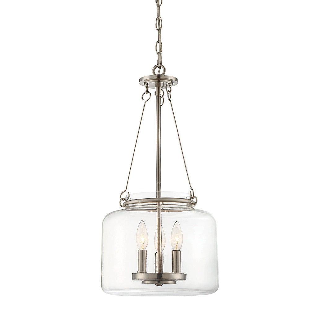 Savoy House - 7-9006-3-SN - Three Light Pendant - Akron - Satin Nickel