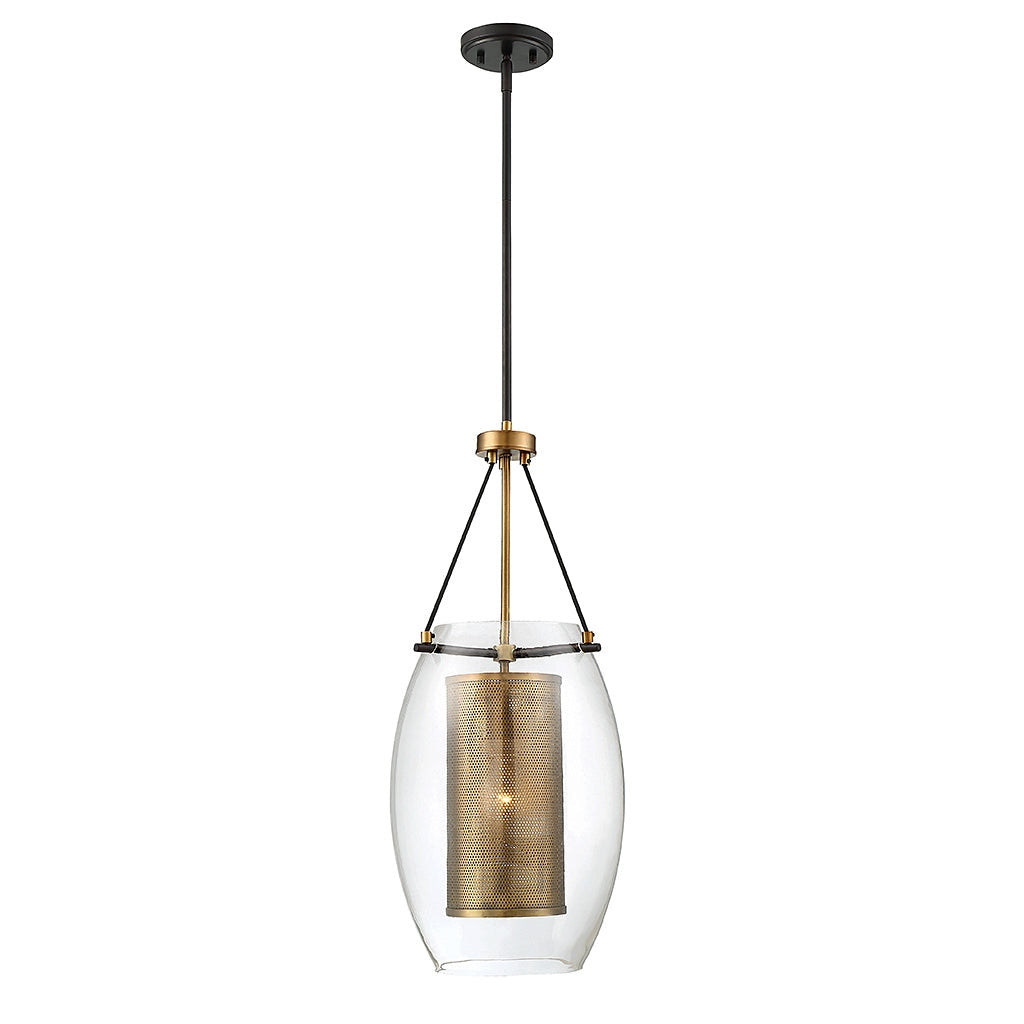 Savoy House - 7-9063-1-95 - One Light Pendant - Dunbar - Warm Brass with Bronze