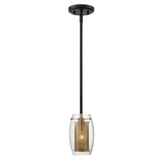 Savoy House - 7-9064-1-95 - One Light Pendant - Dunbar - Warm Brass with Bronze
