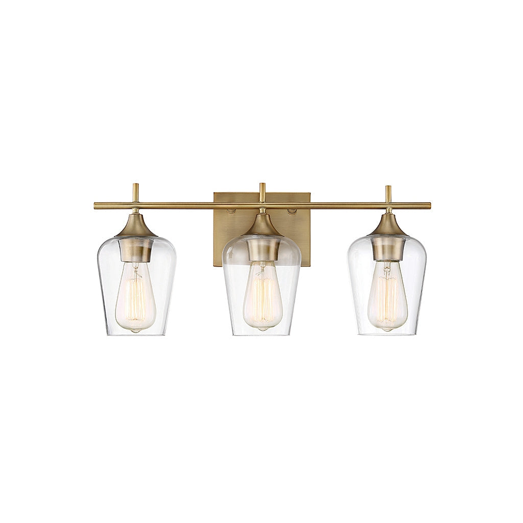 Savoy House - 8-4030-3-322 - Three Light Bath Bar - Octave - Warm Brass