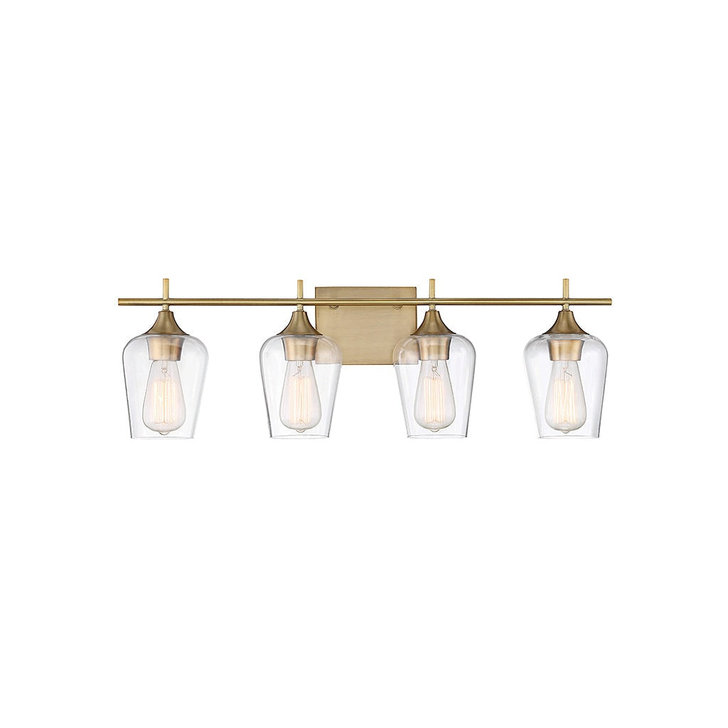 Savoy House - 8-4030-4-322 - Four Light Bath Bar - Octave - Warm Brass