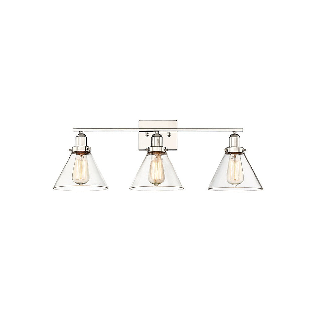 Savoy House - 8-9130-3-109 - Three Light Bath Bar - Drake - Polished Nickel