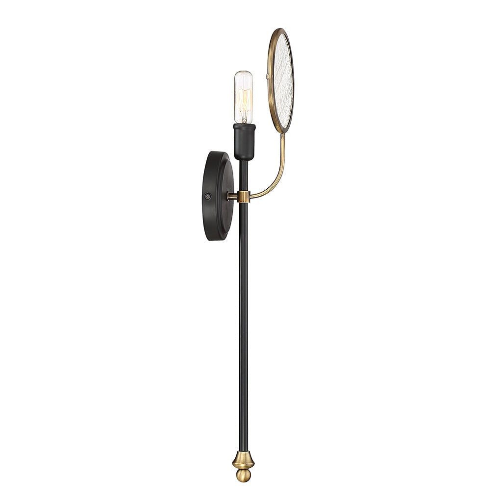 Savoy House - 9-9157-1-51 - One Light Wall Sconce - Oberyn - Vintage Black with Warm Brass