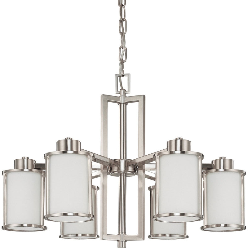 Nuvo Lighting - 60-2853 - Six Light Chandelier - Odeon - Brushed Nickel