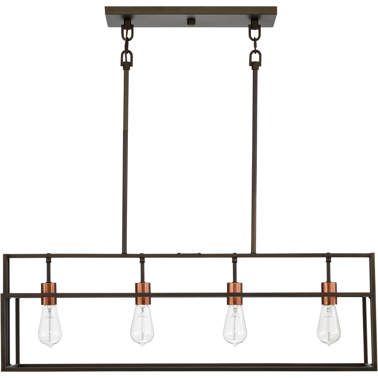 Nuvo Lighting - 60-5854 - Four Light Island Pendant - Lake - Forest Bronze / Copper