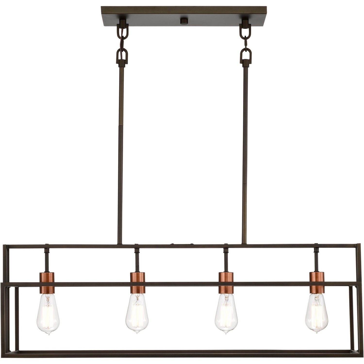 Nuvo Lighting - 60-5854 - Four Light Island Pendant - Lake - Forest Bronze / Copper