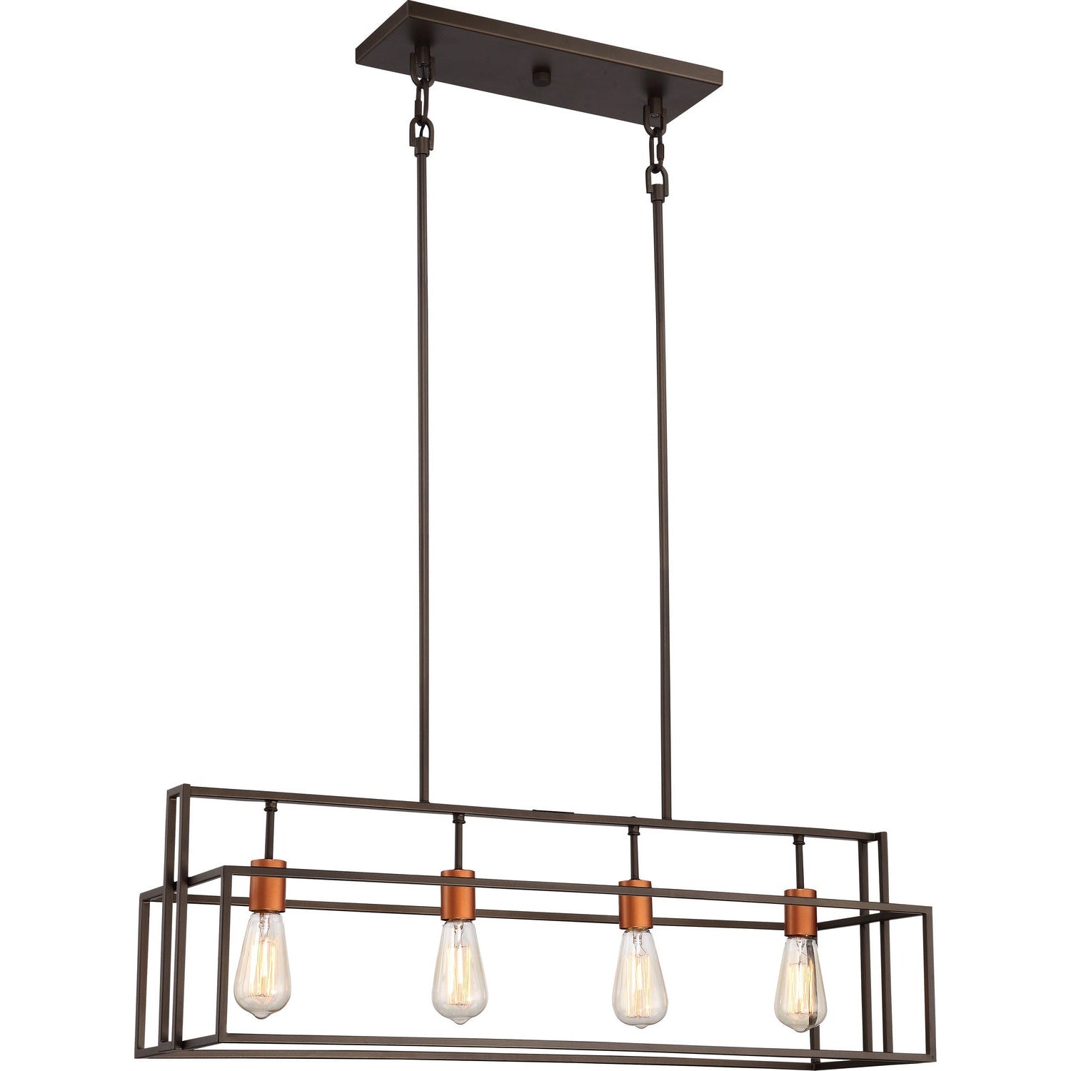 Nuvo Lighting - 60-5854 - Four Light Island Pendant - Lake - Forest Bronze / Copper