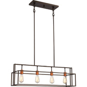 Nuvo Lighting - 60-5854 - Four Light Island Pendant - Lake - Forest Bronze / Copper