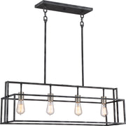 Nuvo Lighting - 60-5859 - Four Light Island Pendant - Lake - Iron Black / Brushed Nickel