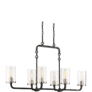 Nuvo Lighting - 60-6124 - Six Light Island Pendant - Sherwood - Iron Black / Brushed Nickel