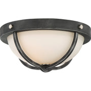 Nuvo Lighting - 60-6126 - Two Light Flush Mount - Sherwood - Iron Black / Brushed Nickel