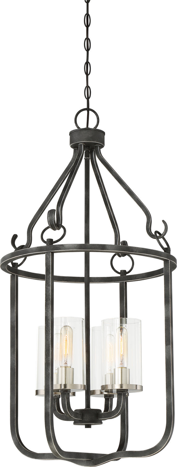 Nuvo Lighting - 60-6127 - Four Light Pendant - Sherwood - Iron Black / Brushed Nickel