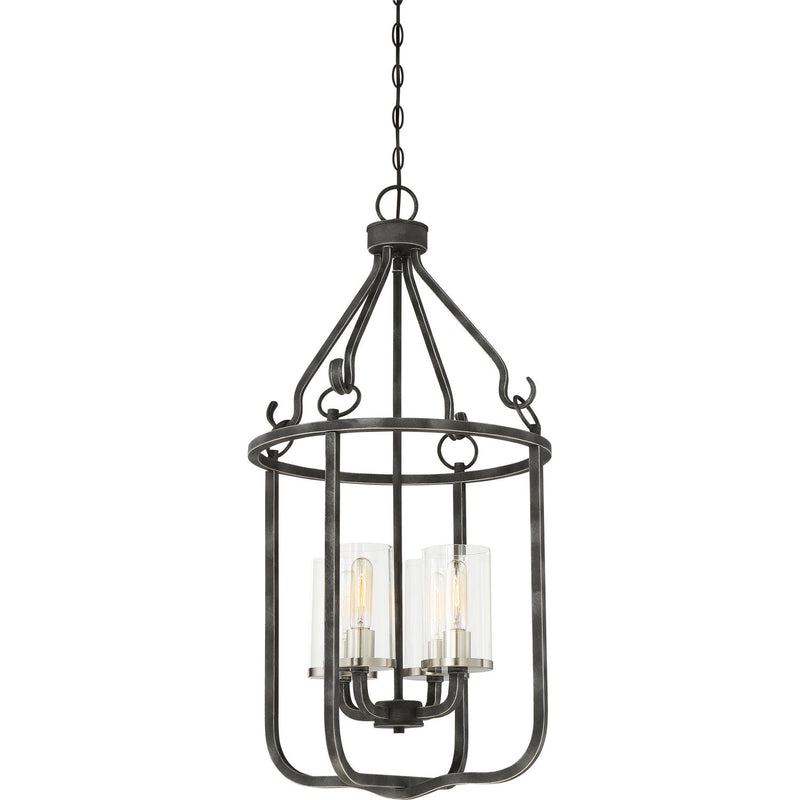 Nuvo Lighting - 60-6127 - Four Light Pendant - Sherwood - Iron Black / Brushed Nickel