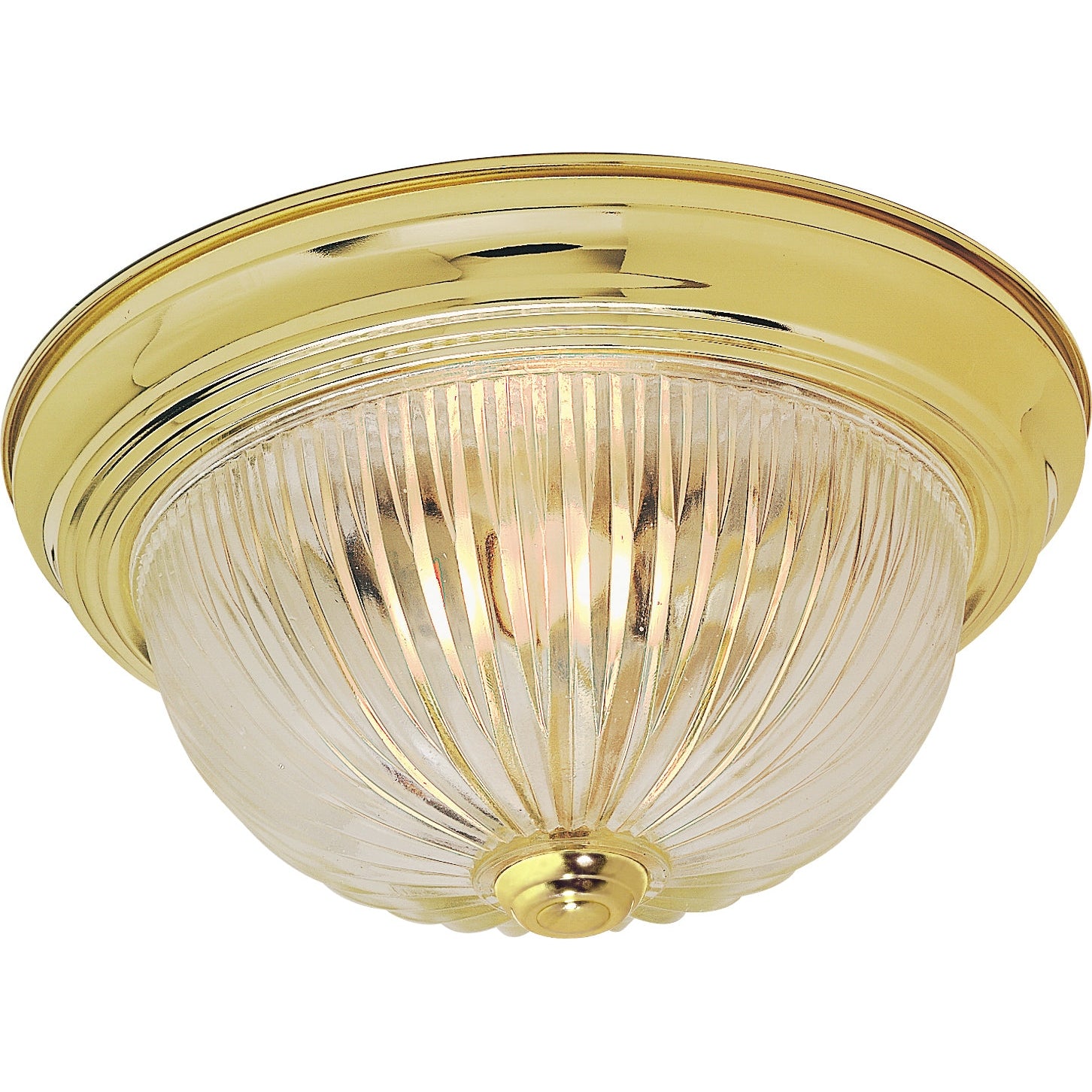 Nuvo Lighting - SF76-091 - Two Light Flush Mount - Polished Brass