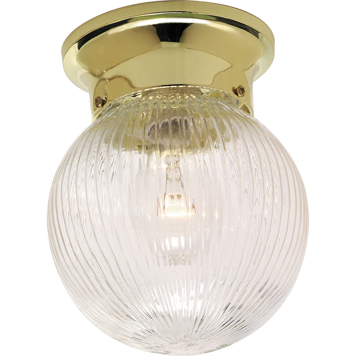 Nuvo Lighting - SF76-256 - One Light Flush Mount - Polished Brass