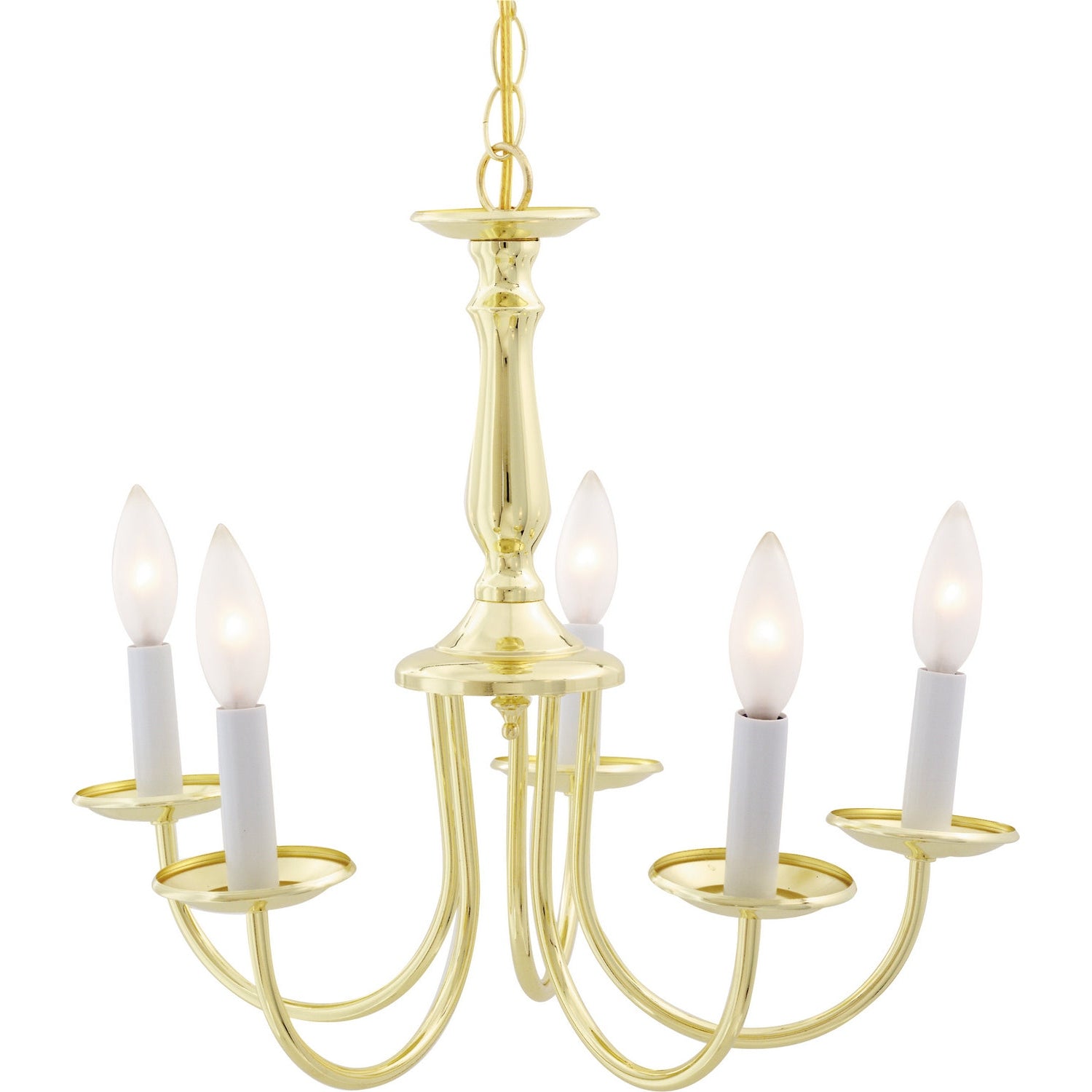 Nuvo Lighting - SF76-280 - Five Light Chandelier - Polished Brass