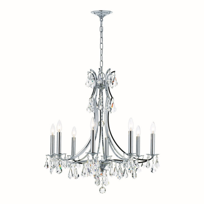 Crystorama - 5938-CH-CL-S - Eight Light Chandelier - Cedar - Polished Chrome