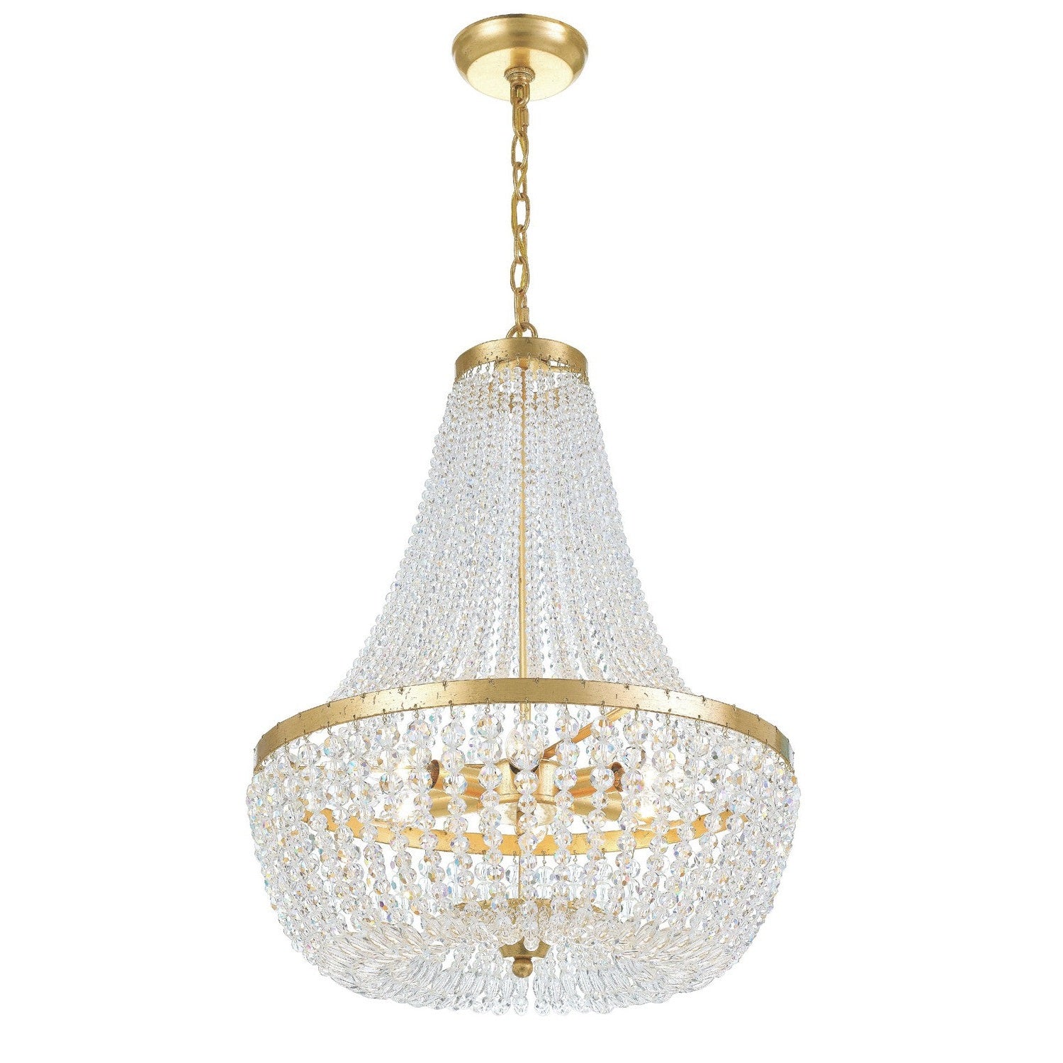 Crystorama - 608-GA - Six Light Chandelier - Rylee - Antique Gold