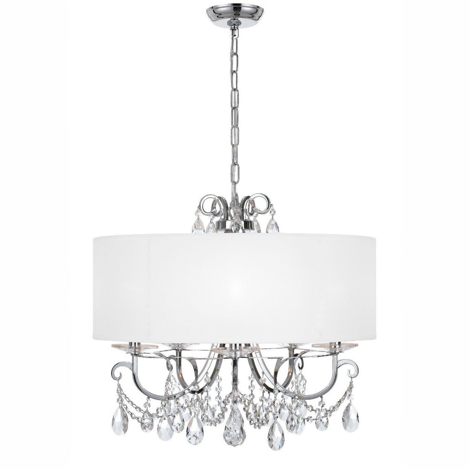 Crystorama - 6625-CH-CL-SAQ - Five Light Chandelier - Othello - Polished Chrome