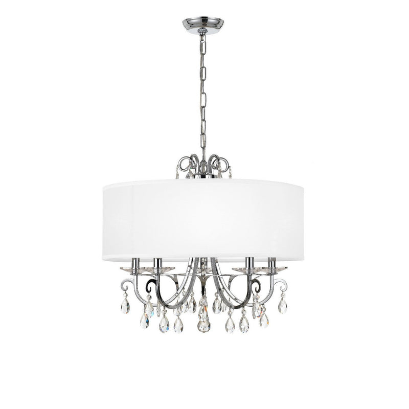 Crystorama - 6625-CH-CL-SAQ - Five Light Chandelier - Othello - Polished Chrome