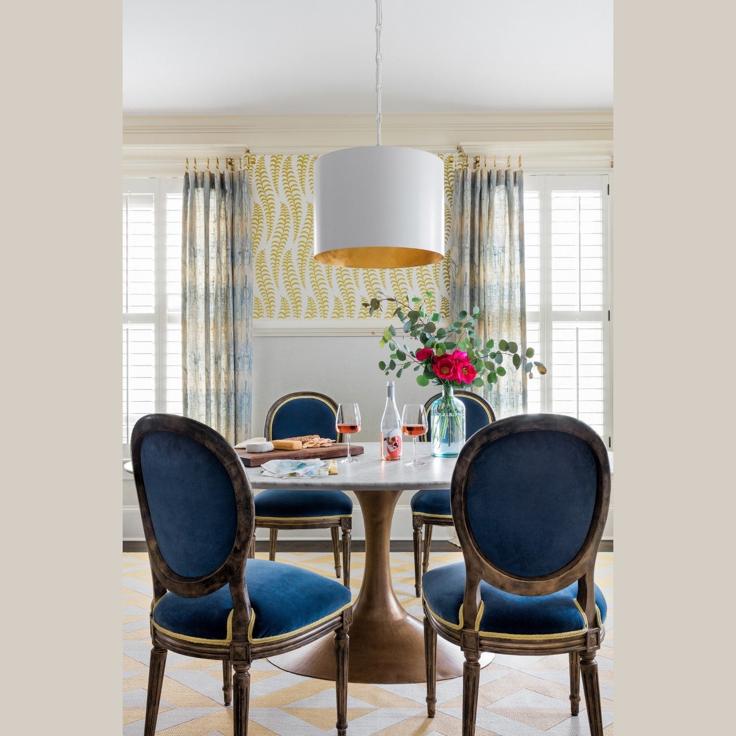 Crystorama - 8686-MT-GA - Six Light Chandelier - Alston - Matte White + Antique Gold