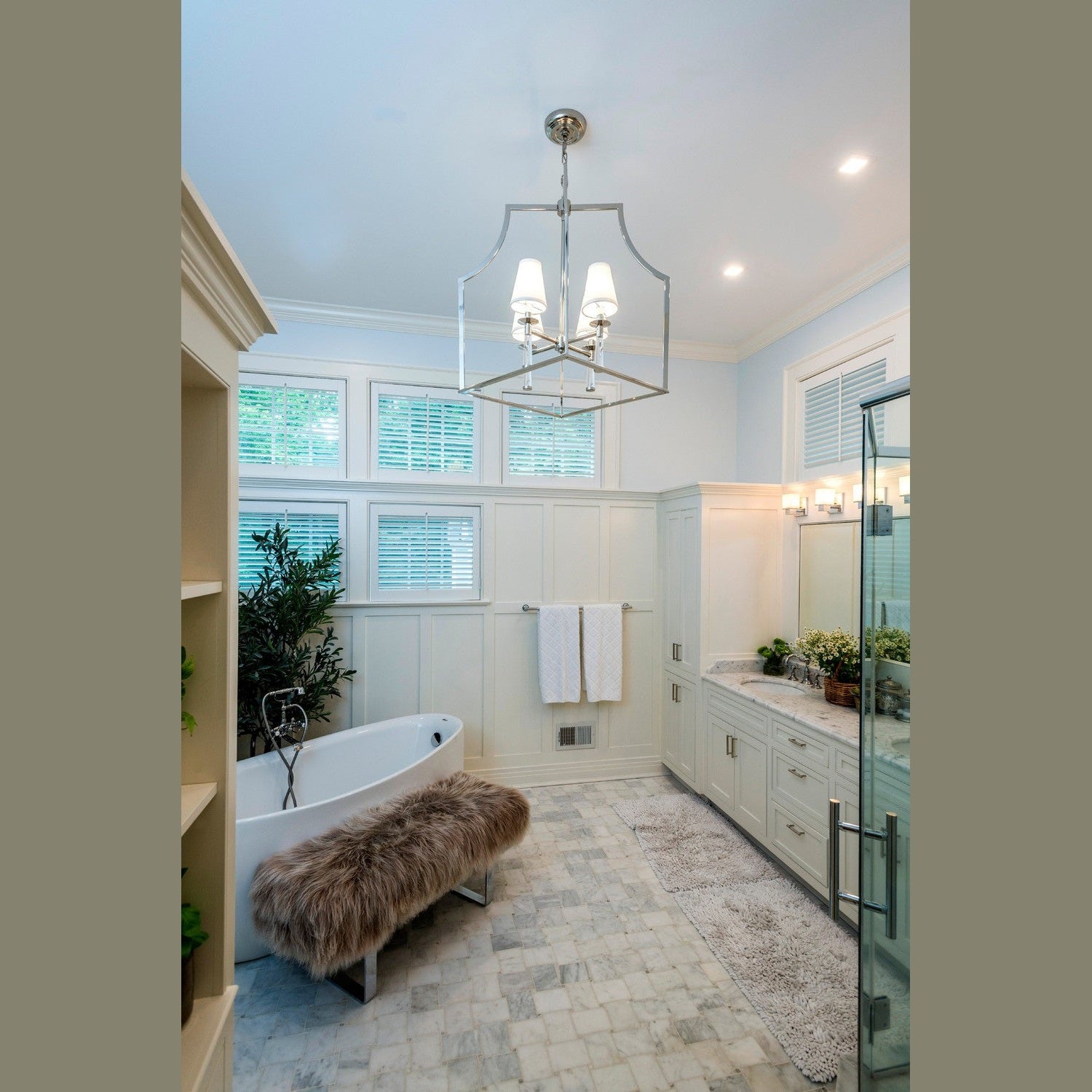 Crystorama - 8864-PN - Four Light Chandelier - Baxter - Polished Nickel
