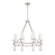 Crystorama - 8867-PN - Eight Light Chandelier - Baxter - Polished Nickel