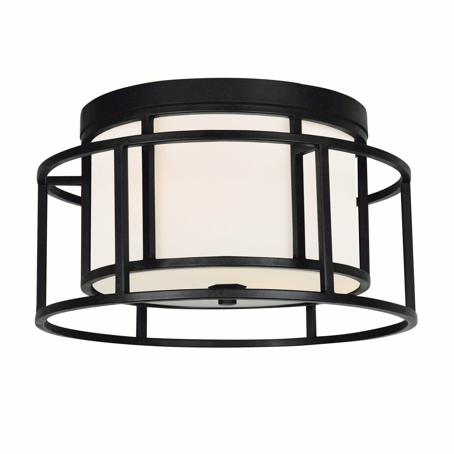 Crystorama - 9590-MK - Two Light Flush Mount - Hulton - Matte Black