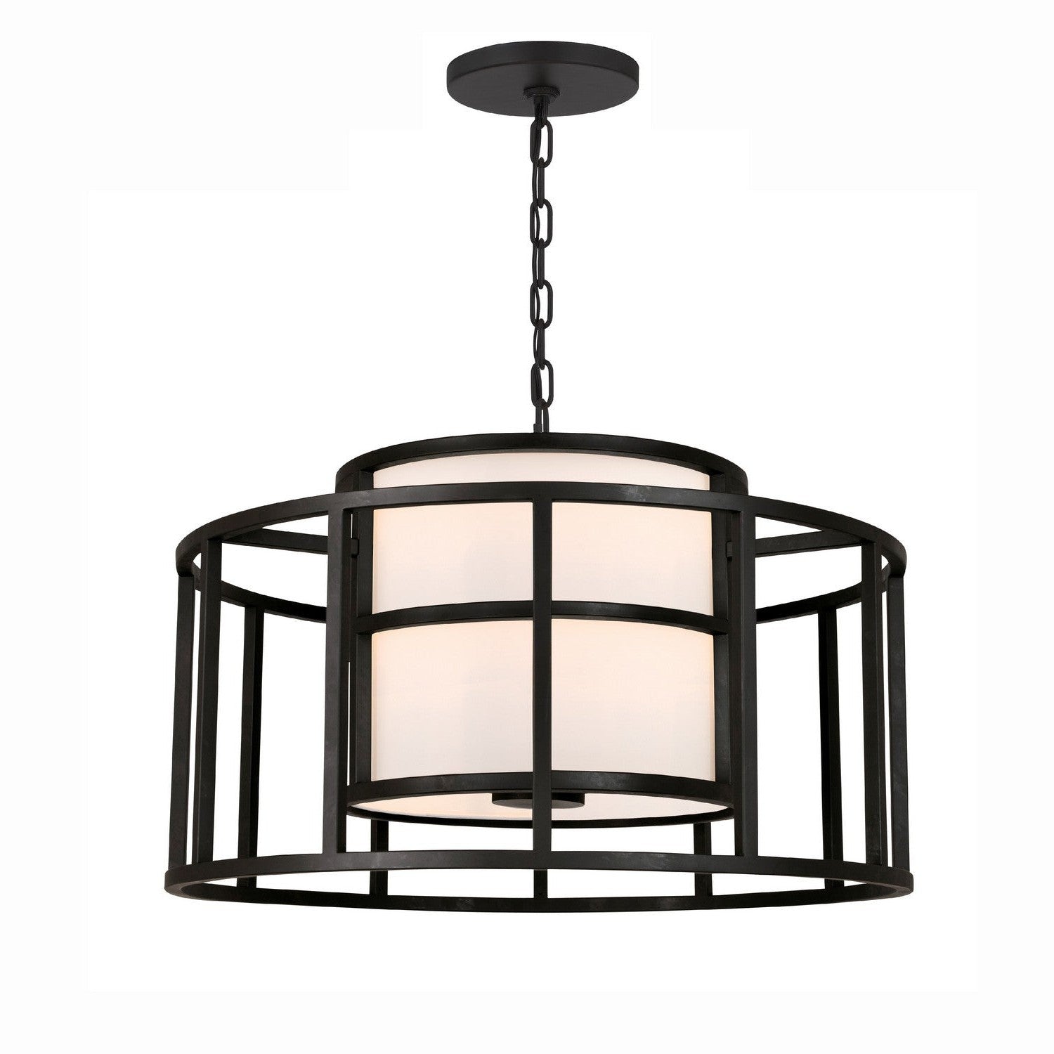 Crystorama - 9595-MK - Five Light Chandelier - Hulton - Matte Black