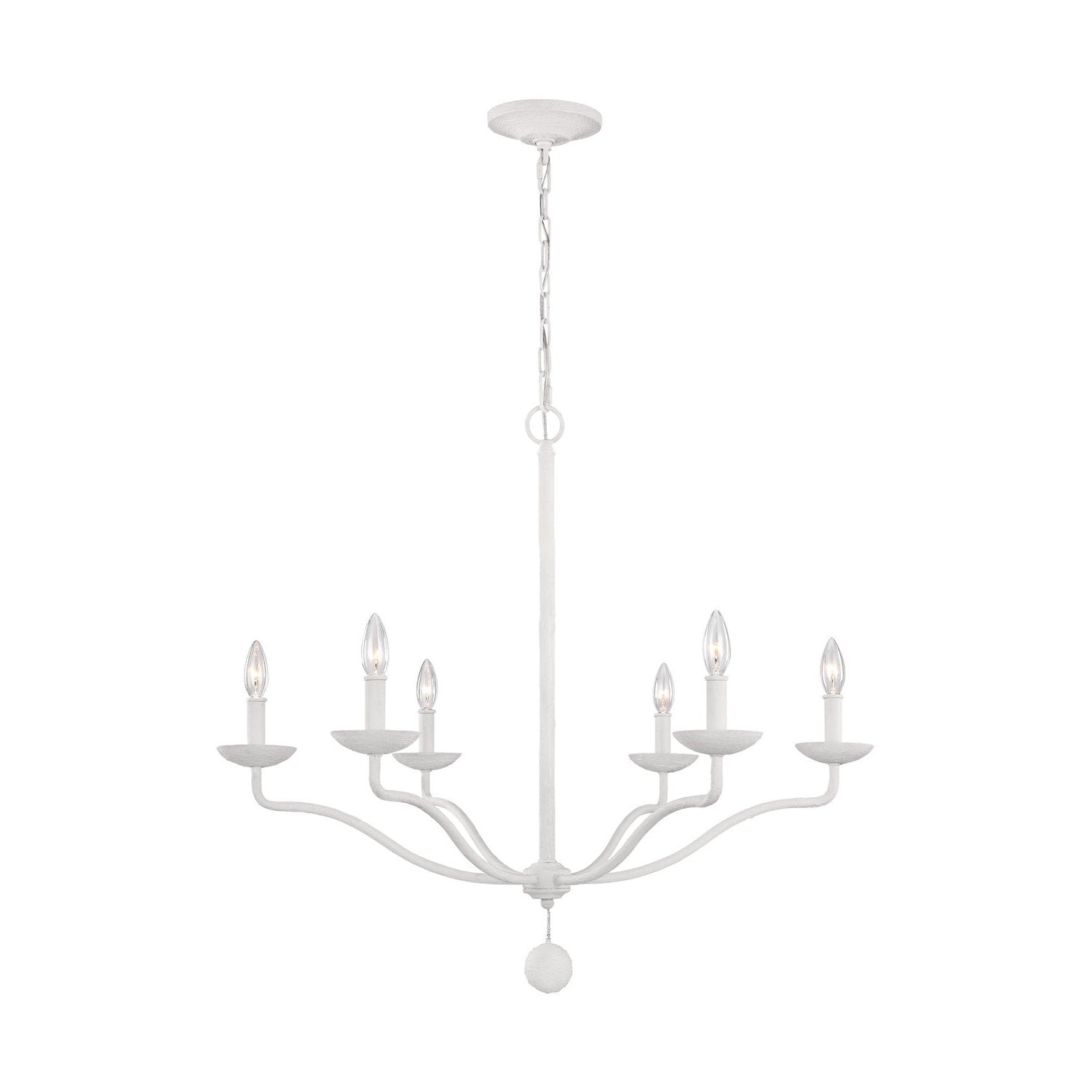 Visual Comfort Studio - F3130/6PSW - Six Light Chandelier - Annie - Plaster White