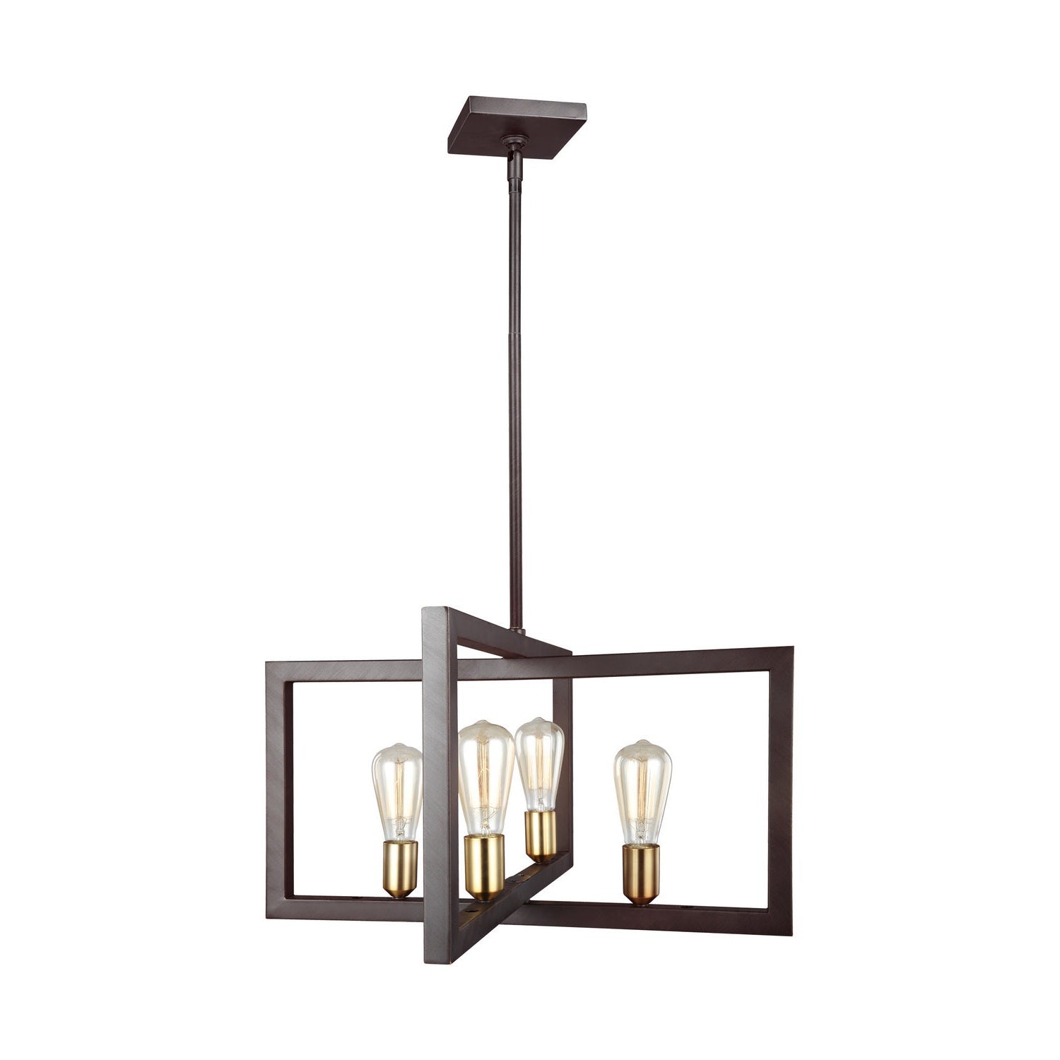 Visual Comfort Studio - F3145/4NWB - Four Light Chandelier - Finnegan - New World Bronze