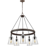 Generation Lighting - F3169/5DWI - Five Light Chandelier - Loras - Dark Weathered Iron