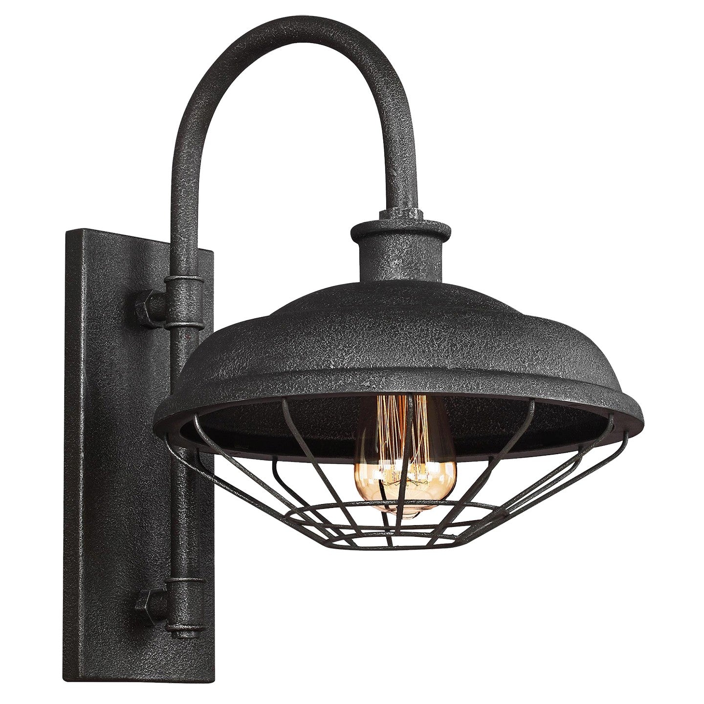 Generation Lighting - WB1828SGM - One Light Outdoor Wall Lantern - Lennex - Slate Grey Metal