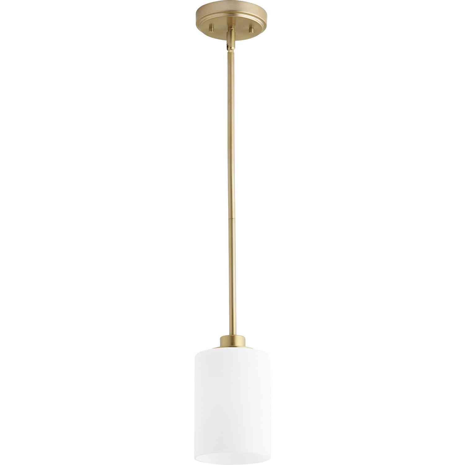 Quorum - 3207-80 - One Light Pendant - Lancaster - Aged Brass